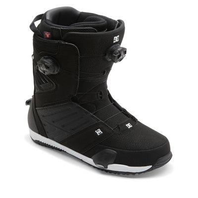 DC Shoes Men's Judge Step On Snowboard Boots - Micro-Adjustable BOA Snowboarding Boot with Insulated Liner & Molded Insole - Black/White, 10
