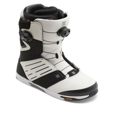 DC Shoes Men's Judge BOA Snowboard Boots - Micro-Adjustable Stable Snowboarding Boot with Insulated Liner & Molded Insole - White/Black/Citrus, 8