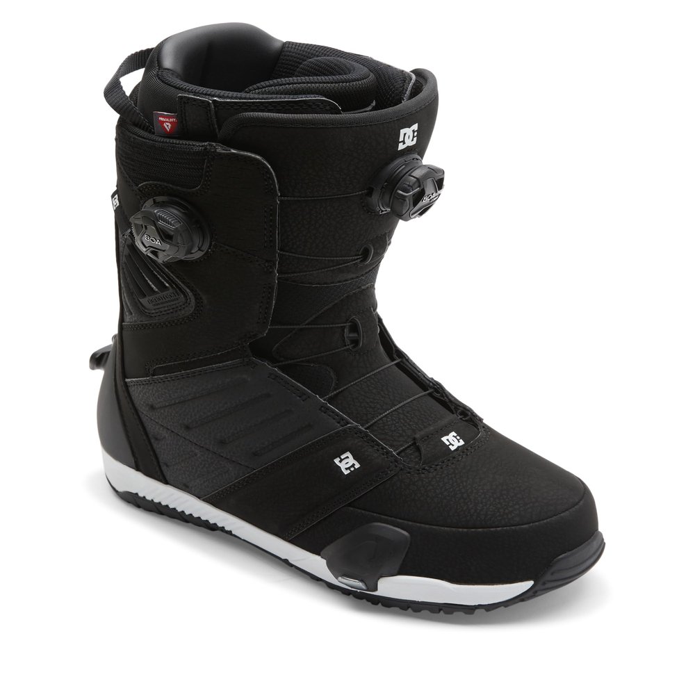DC Shoes Men's Judge Step On Snowboard Boots - Micro-Adjustable BOA Snowboarding Boot with Insulated Liner & Molded Insole - Black/White, 9.5