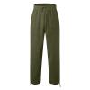 Cambkatl Men's Fleece Lined Winter Straight Jogger Pants, Drawstring Casual Elastic Waist Loose Cargo Sweatpants with Pockets view 3