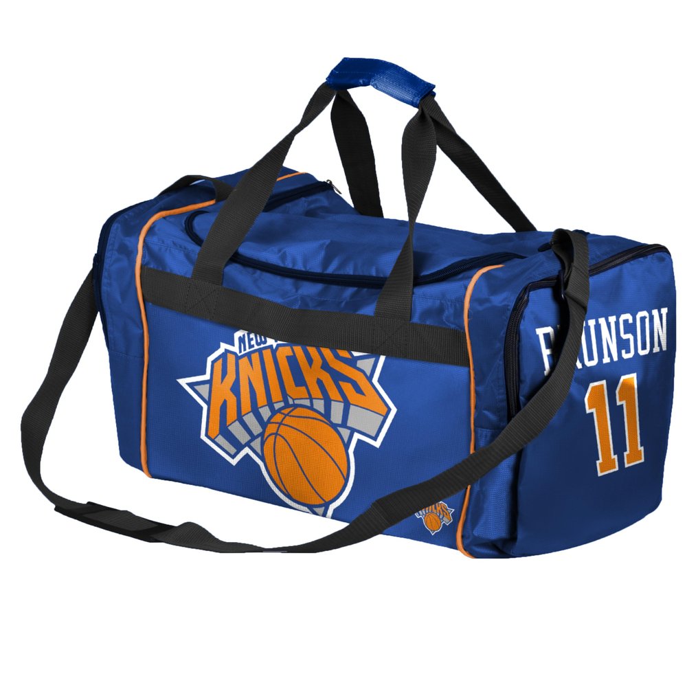 FOCO - NBA Officially Licensed Team and Player Duffel Gym Bag (Jalen Brunson - New York Knicks)