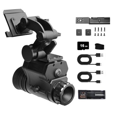 WGFXYBFY NVG 50 Night Vision Goggles, Helmet Mounted Night Vision Monocular, 4 Color Effects Day and Night Use Support WiFi, for Camping and Surveillance