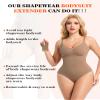 AHENCON Women Bodysuit Extender 3 Snap Crotch Extender Add 4" Length Shapewear Bodysuit Extender Removable & Washable view 3