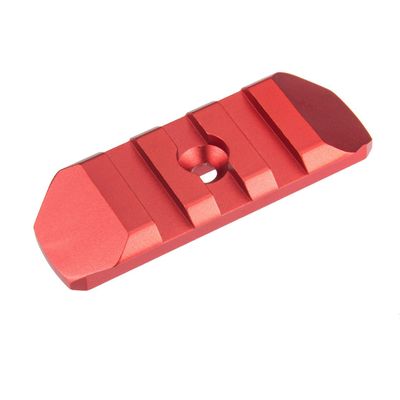 Lancer Tactical MLOK Aluminum Picatinny Accessory Rail (Color: Red/3-Slot)