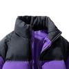 Gsywaipei Men's Colorblock Puffer Jacket Windproof Insulated Male Puffy Coat Long Sleeve Zip Up Quilted Down Jackets (Purple,3X-Large) view 2