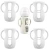 4-Pack Silicone Sleeves with Handles for Avent Glass Bottles, 8 OZ, White view 1