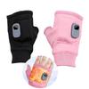 Heated Gloves With Digital Display - Rechargeable Hand Warmers for Women and Men, Fingerless Electric Heating Writing Gloves for Students (Black, 1) view 1