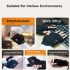 Heated Gloves With Digital Display - Rechargeable Hand Warmers for Women and Men, Fingerless Electric Heating Writing Gloves for Students (Black, 1) view 2