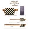 Checkered Fanny Pack Plaid Striped Belt Bag Crossbody Bags For Women for Work Shopping (Brown(Fanny Packs)) view 4