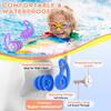 Swimming Ear Plugs Waterproof Earplugs - 3 Pairs Silicone Swim Ear Plugs for Kids, Water Sports Earplugs for Showering, Bathing, Surfing - Keep Ear Water Out (Kids- Black, Pruple, Blue) view 2