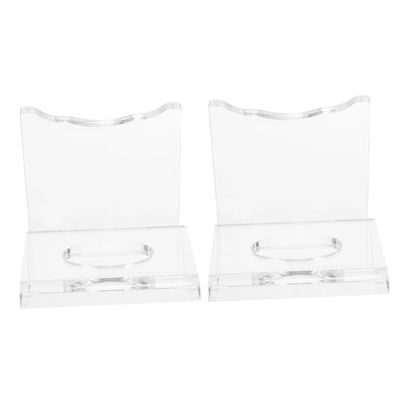 BESPORTBLE 2pcs Table Tennis Paddle Display Stands Acrylic Rack for Pong Paddles Display Stand for Home Store