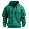 RTTUIOP Hoodies for Men Quarter Zip Pullover Tactical Sweatshirt Vintage Long Sleeve Casual Fashion Hoodie 1/4 Zip Pullover Sweatshirt Winter Hoodie Zip-Up Warm Clothes Jacket With Pockets view 4