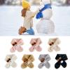 Cartoon Bear Scarf For Baby Toddler Furry Plush Neck Scarf Kids Winter Warm Neckwrap Children Windproof Neck Accessory view 2