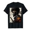 Afro American Samurai Vintage African Warrior with Katana T-Shirt