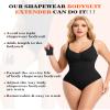 2PC-Women Bodysuit Extender 3 Snap Crotch Extender Add 3"Length Shapewear Bodysuit Extender Removable & Washable view 3