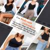2PC-Women Bodysuit Extender 3 Snap Crotch Extender Add 3"Length Shapewear Bodysuit Extender Removable & Washable view 4