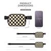 Checkered Fanny Pack Plaid Striped Belt Bag Crossbody Bags For Women for Work Shopping (Black(Fanny Packs)) view 4