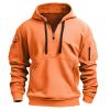 RTTUIOP Hoodies for Men Quarter Zip Pullover Tactical Sweatshirt Vintage Long Sleeve Casual Fashion Hoodie 1/4 Zip Pullover Sweatshirt Winter Hoodie Zip-Up Warm Clothes Jacket With Pockets view 4