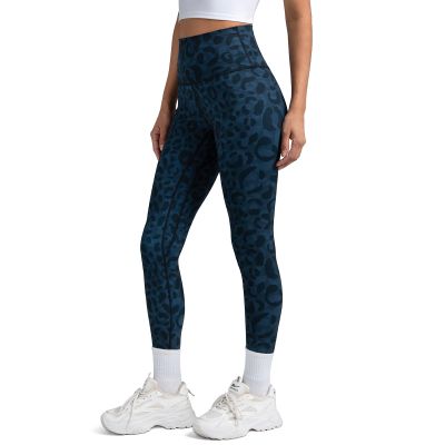 Colorfulkoala Women's High Waisted Tummy Control Workout Leggings Full Length Ultra Soft Yoga Pants 28" Pattern Leggings (XL, Blue Leopard)