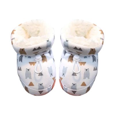 Infant Booties 612 Months Lined Fuzzy Boots, Baby Boy Boots 2024 Warm Baby Boots With Drawstring Baby Winter Snow (White, 5.5 Infant)