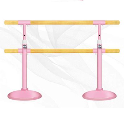 DFEDHF Ballet Barre Bar,Double Mobile Ballet Bar,Adjustable Dancing Bar,Freestanding Adult Child Household Stretching Barre,Folding (Pink 1M)