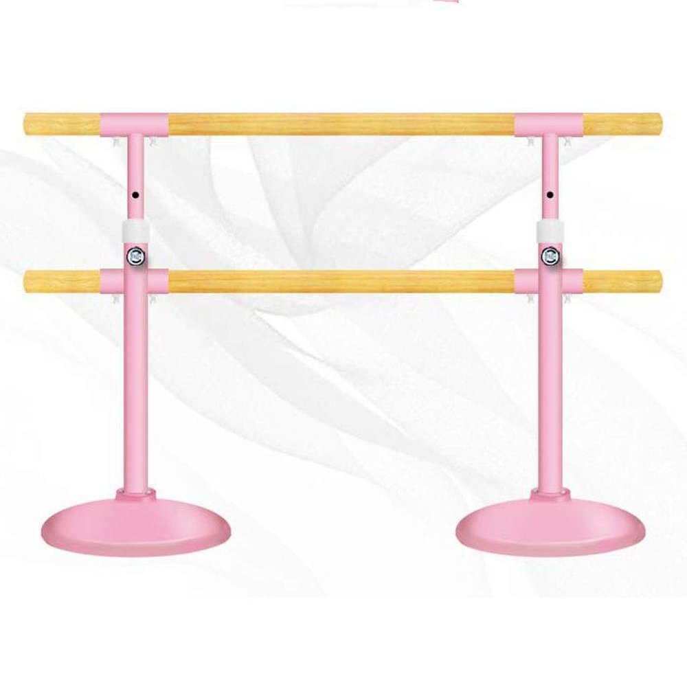 DFEDHF Ballet Barre Bar,Double Mobile Ballet Bar,Adjustable Dancing Bar,Freestanding Adult Child Household Stretching Barre,Folding (Pink 1M)
