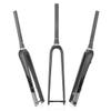 BSFHQS Gravel Bikes Front Forks 1-1/2" Tapered Tube 700C Road Cyclocross Bikes Rigid Forks 12 * 100mm Thru Axle Full Carbon Fiber Hard Fork Flat Mounted Disc Brakes view 1