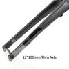 BSFHQS Gravel Bikes Front Forks 1-1/2" Tapered Tube 700C Road Cyclocross Bikes Rigid Forks 12 * 100mm Thru Axle Full Carbon Fiber Hard Fork Flat Mounted Disc Brakes view 4