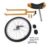 Getanye 24 Inch Wheel Unicycle Balance Fitness Exercise Adult Kids Outdoor Sports Training Cycling Unicycle with Steel Rim,Mountain Tire Cycling Sports Exercise with Adjustable Seat(Yellow) view 4
