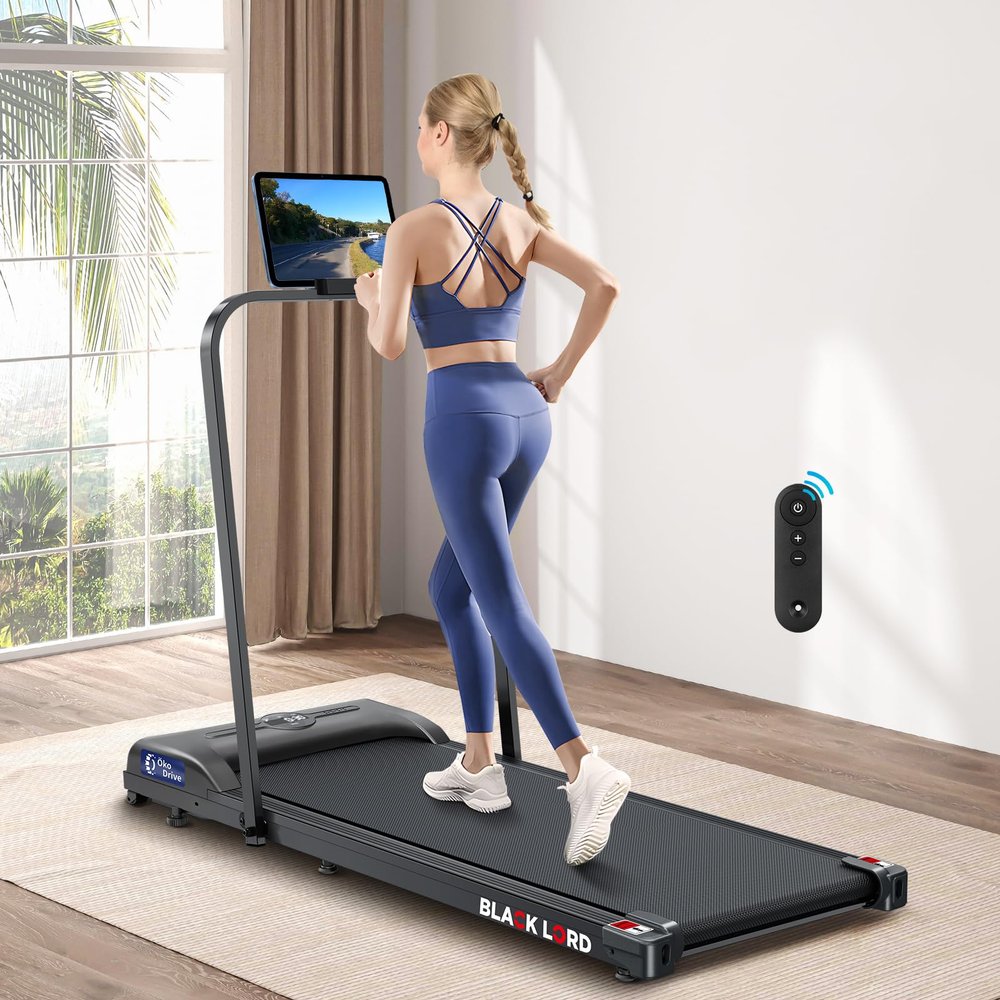 BLACK LORD Walking Pad, 300 Lbs Treadmill Electric Running Machine Workout Exercise, 2.7HP Fitness Equipment Walking Jogging Trainer for Home Gym Office