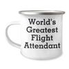 World's Greatest Flight Attendant Funny Camping Mug Gifts for Flight Attendants on Christmas - Unique Inspirational Flight Attendant Gifts from Coworkers view 1