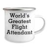 World's Greatest Flight Attendant Funny Camping Mug Gifts for Flight Attendants on Christmas - Unique Inspirational Flight Attendant Gifts from Coworkers view 2