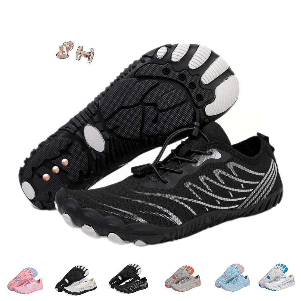 Grounding Shoes with Copper, Grounded Hike Barefoot Footwear Shoes for Women Men Soft Comfortable Fully Experience Benefits (Black, Adult, Women, 12, Numeric Range, US Footwear Size System, 12.5, Medium)