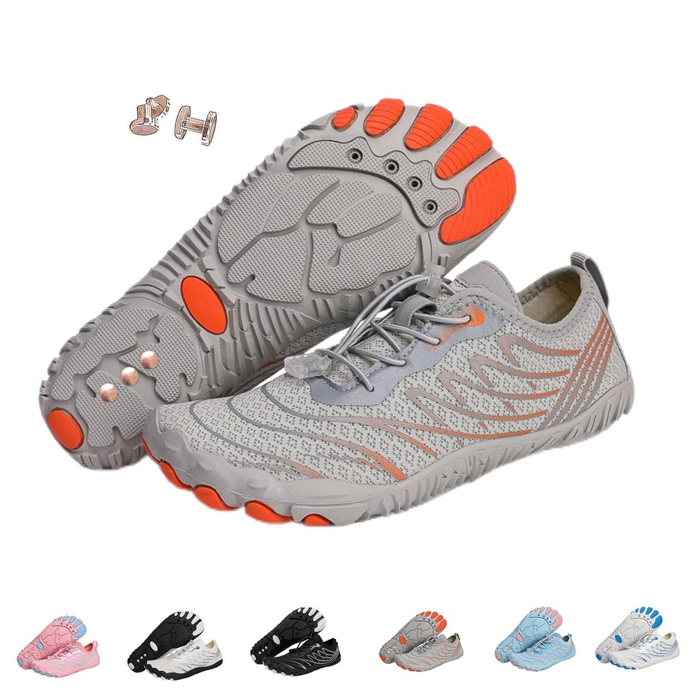 Zureto Grounding Shoes with Copper, Grounded Hike Barefoot Footwear Shoes for Women Men Soft Comfortable Fully Experience Benefits (Grey, Adult, Women, 7.5, Numeric, US Footwear Size System, Medium)