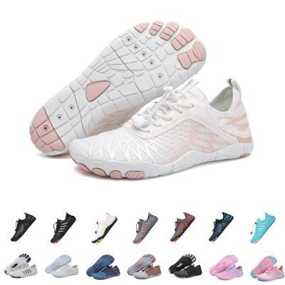 Hike barefoot shoes women,New hike shoes for Men Women ,Non-Slip trail Athletic Footwear, Hiking barefoot, Breathable Wide Toe Box (White, Adult, Women, 9, Numeric Range, US Footwear Size System, 9.5, Medium)