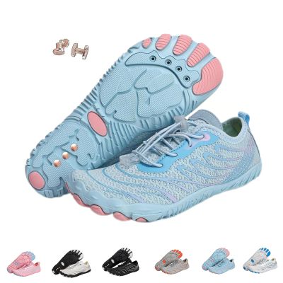 Zureto Grounding Shoes with Copper, Grounded Hike Barefoot Footwear Shoes for Women Men Soft Comfortable Fully Experience Benefits (Blue, Adult, Women, 15, Numeric, US Footwear Size System, Medium)