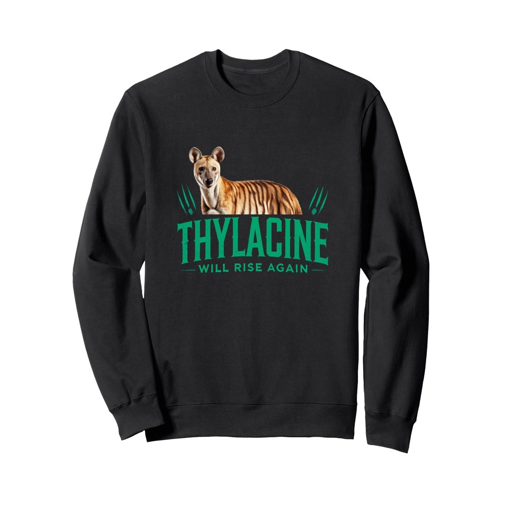 Thylacine Tasmanian Wolf Extinct Thylacines Sweatshirt