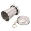 ZJchao Stainless Steel Outdoor Collapsible Cup, Portable Retractable Camping Mug with Keychain for Outdoor Travel Camping Hiking Fishing Mountaneering, Ideal for Daily Use and Party view 2