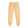 2PC Sweatpants Women Baggy Open Bottom Wide Leg Athletic Pant Classic Elastic High Waisted Jogger Trouser with Pocket Khaki view 2