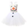 Girls Snowman ostume White Tutu Dress Christmas Dress Up Clothes Gifts osplay ostume Winter (Beige, 4-5 Years) view 1