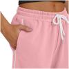 Wide Leg Sweatpants Women Fall Winter Outfits Lounge Athletic Jogger Pant Stretchy Drawstring Waist Running Hiking Pant Pink view 3