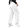 Cargo Sweatpants for Women Cinch Bottom Drawstring Elastic Waisted Jogger Pants Relaxed-Fit Athletic Pant with Pocket White view 3