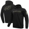 Pro Standard Mens NFL Philadelphia Eagles Black&Gold Pull Over Hoodie Black M view 1
