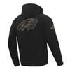 Pro Standard Mens NFL Philadelphia Eagles Black&Gold Pull Over Hoodie Black M view 4