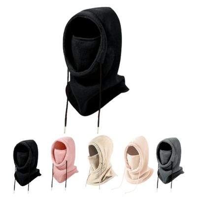 Balaclava Face Ski Mask for Women Winter Hats, Sherpa Fleece Hood Ski Face Mask Womens Hats Winter Hat for Women (Black)