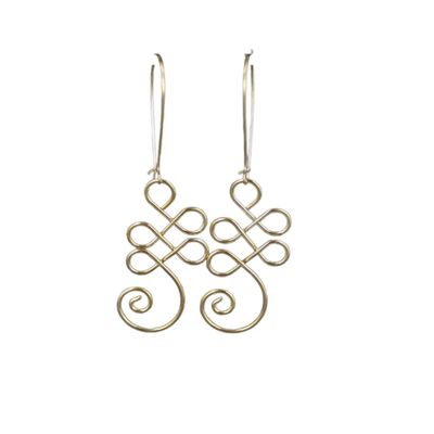 Silver Hoops Clip On Clips Earrings Hoop Bamboo Door Knocker 2 1/8" Wide Fashion Jewelry Statement Earrings Lightweight for Women CLL1990