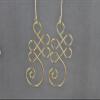 Silver Hoops Clip On Clips Earrings Hoop Bamboo Door Knocker 2 1/8" Wide Fashion Jewelry Statement Earrings Lightweight for Women CLL1990 view 3