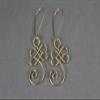 Silver Hoops Clip On Clips Earrings Hoop Bamboo Door Knocker 2 1/8" Wide Fashion Jewelry Statement Earrings Lightweight for Women CLL1990 view 4