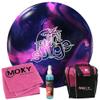 Bowlerstore Products Storm Tropical Surge Pink/Purple Bowling Ball | Moxy Strike Pink Bowling Bag | Moxy Pink Micro Fiber Towel | Moxy Xtreme Power Cleaner Package 10lbs view 1