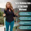 Weighted Walking Sticks for Seniors, Women & Men  1.2lb Each Ergonomic Hiking Poles for Balance, Posture & Stability  Durable Trekking Poles for Walking (X-Large, Blue) view 3